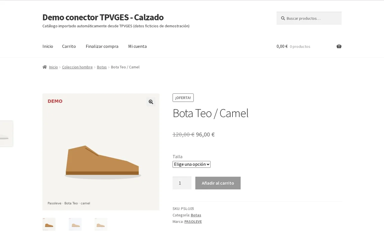 Producto importado en WooCommerce